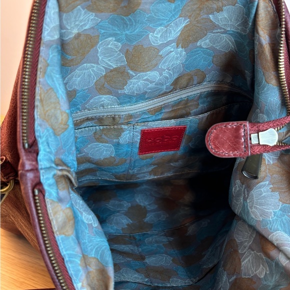 Vintage HOBO “Lennon” Deep Burgundy Leather Satchel w/ Tassel - Picture 6 of 14